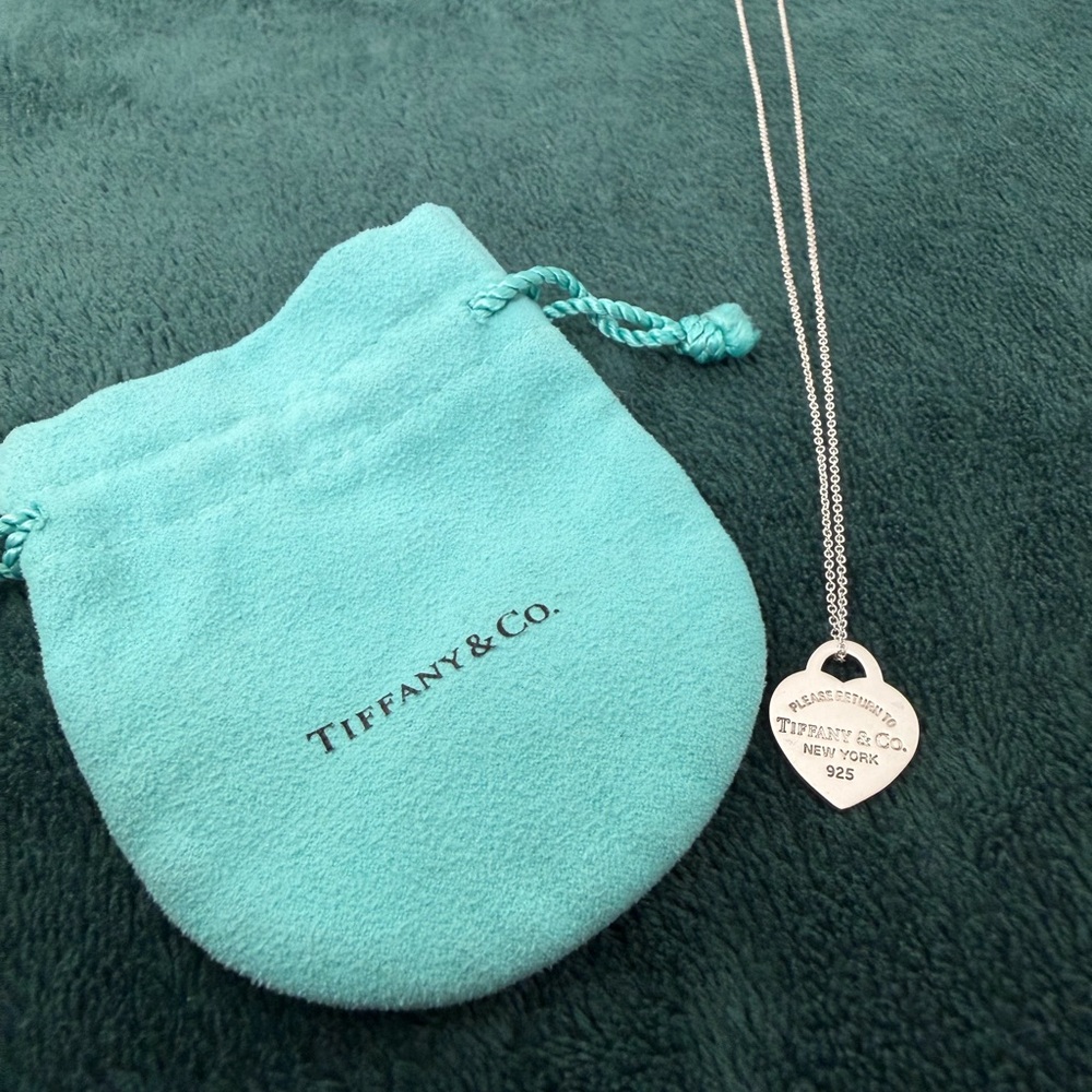 Tiffany & Co. Sterling Silver Heart Tag Necklace - Silver